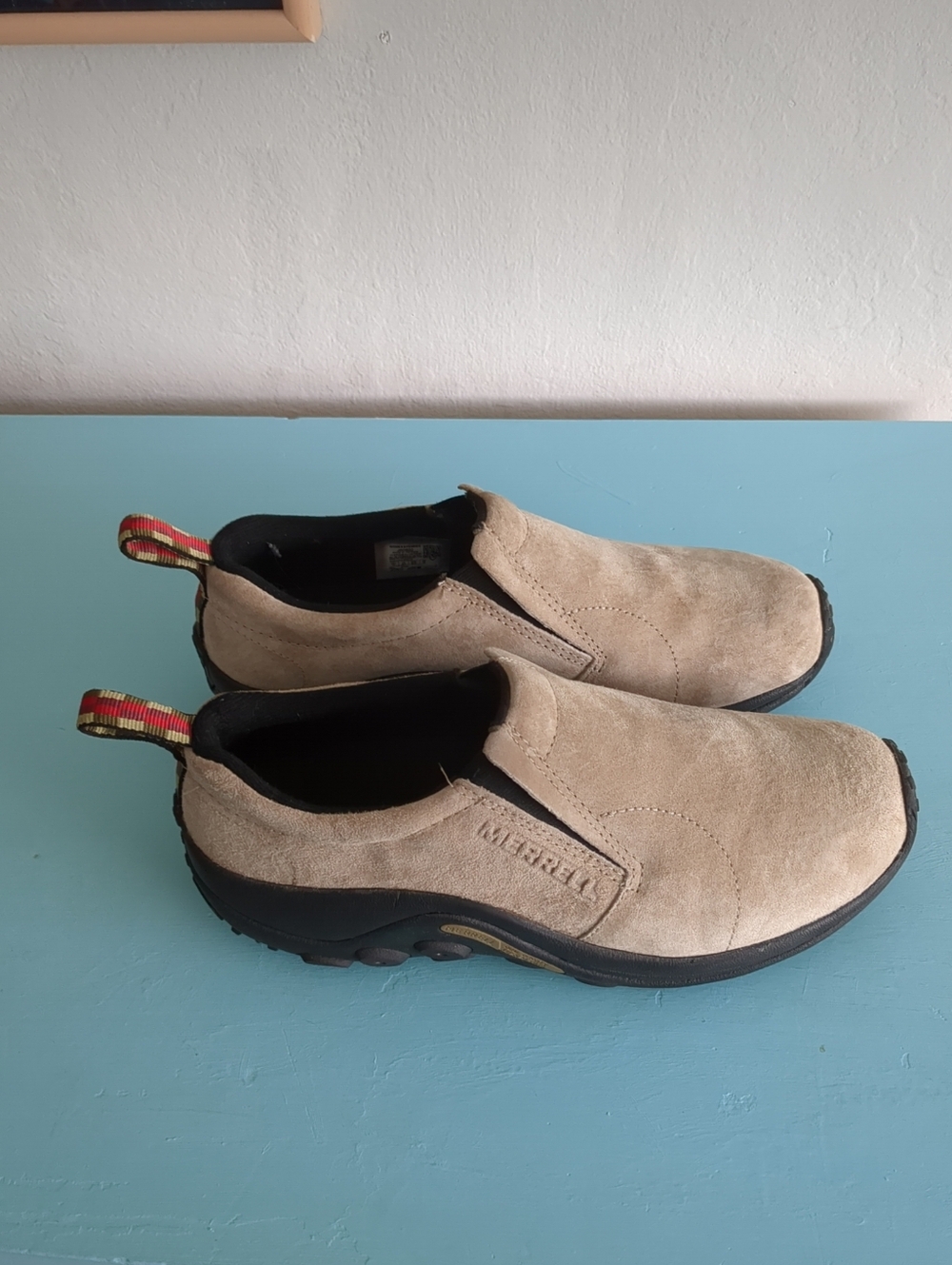 Merrell 11 Jungle Moc Classic Taupe Slip On Loafers Shoes Womens Suede